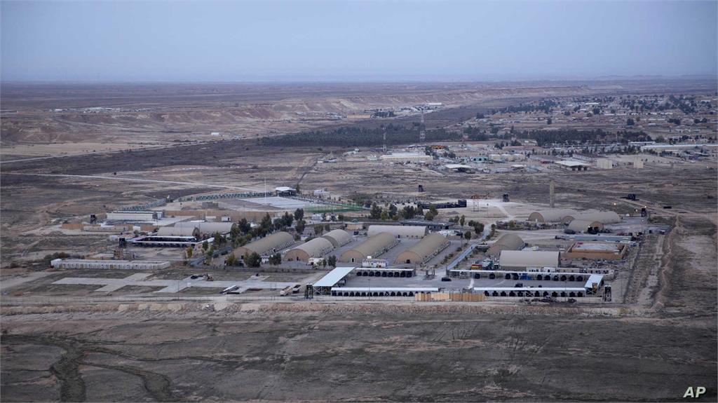 圖為美國ㄦ駐伊拉克阿薩德（Al-Asad）軍事基地。圖：翻攝自AP direct