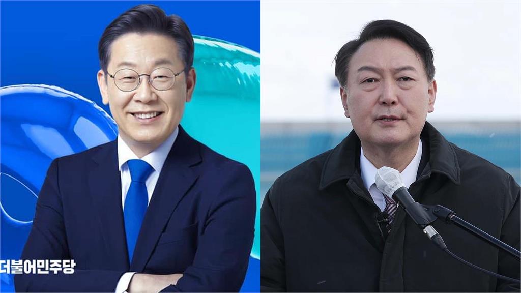 南韓兩大黨總統候選人李在明（圖左）、尹錫悅。圖／翻攝自Facebook@이재명、 윤석열