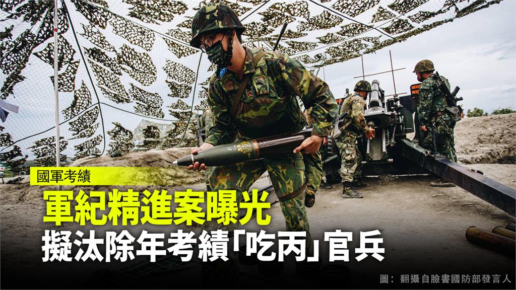 國軍擬汰除年考績「吃丙」官兵。圖：翻攝自國防部發言人臉書