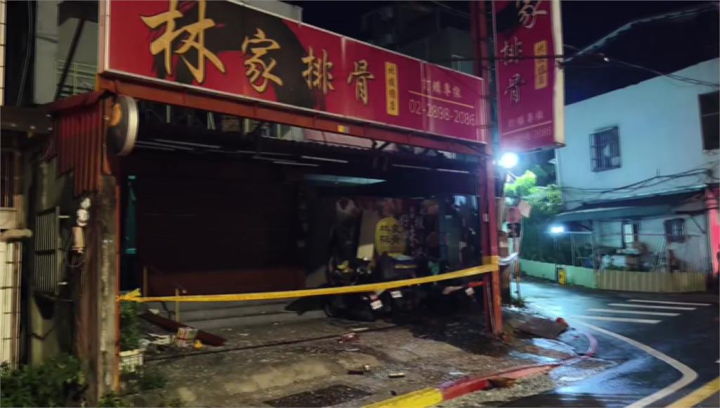 北投排骨店深夜疑驚傳氣爆！ 玻璃炸碎滿地