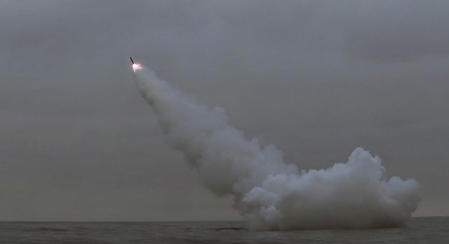 北韓今日發射多枚巡弋飛彈。示意圖／翻攝自朝中社（資料畫面）