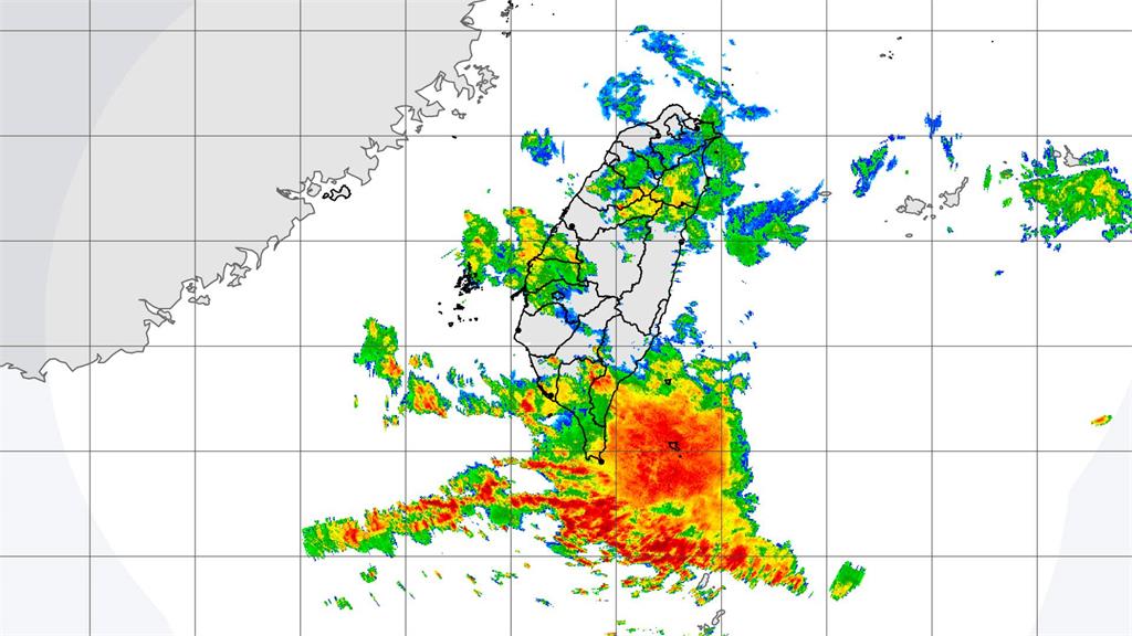 清晨受鋒面影響，西半部地區有短暫陣雨或雷雨。圖／中央氣象局