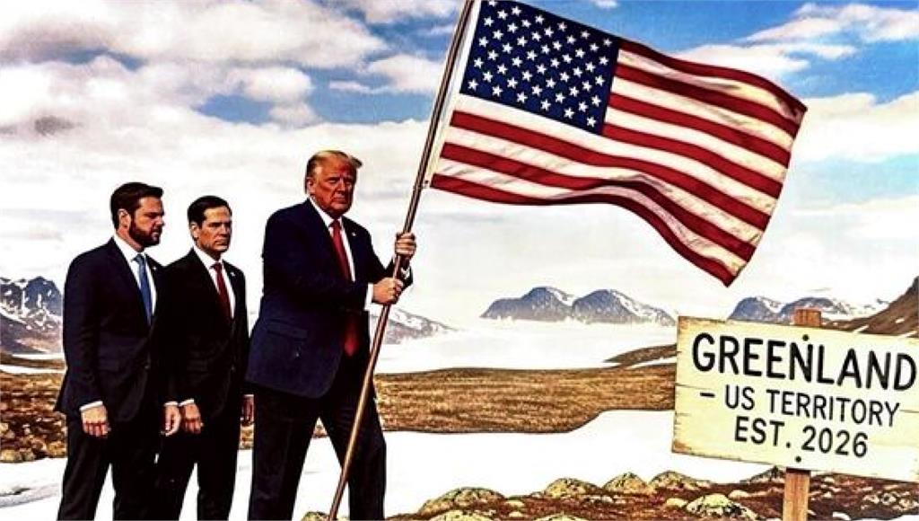 川普「AI插旗圖」曝奪取格陵蘭決心 馬克宏：搞不懂他在幹嘛