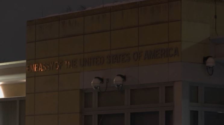 美國駐俄羅斯大使館。圖／翻攝自AP Direct