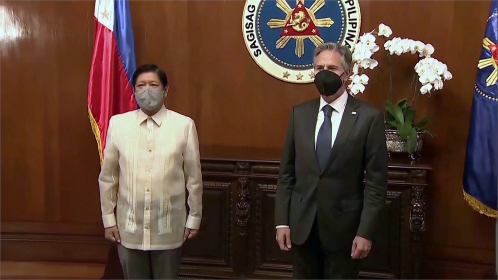 布林肯6日在菲律賓訪問，拜會新上任的小馬可仕。圖／路透社、CNN