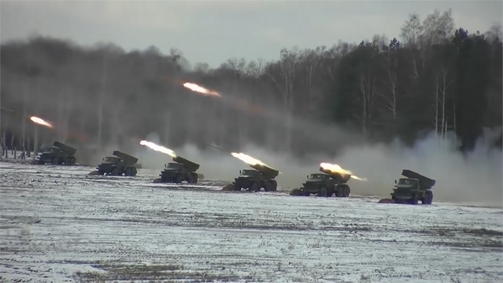 俄羅斯與白俄羅斯軍演進行得如火如荼。圖／翻攝自AP Direct