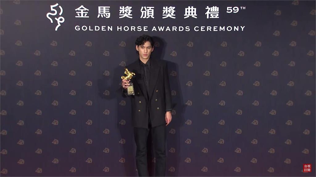朱軒洋奪得第59屆金馬最佳男配角獎。圖／台視新聞