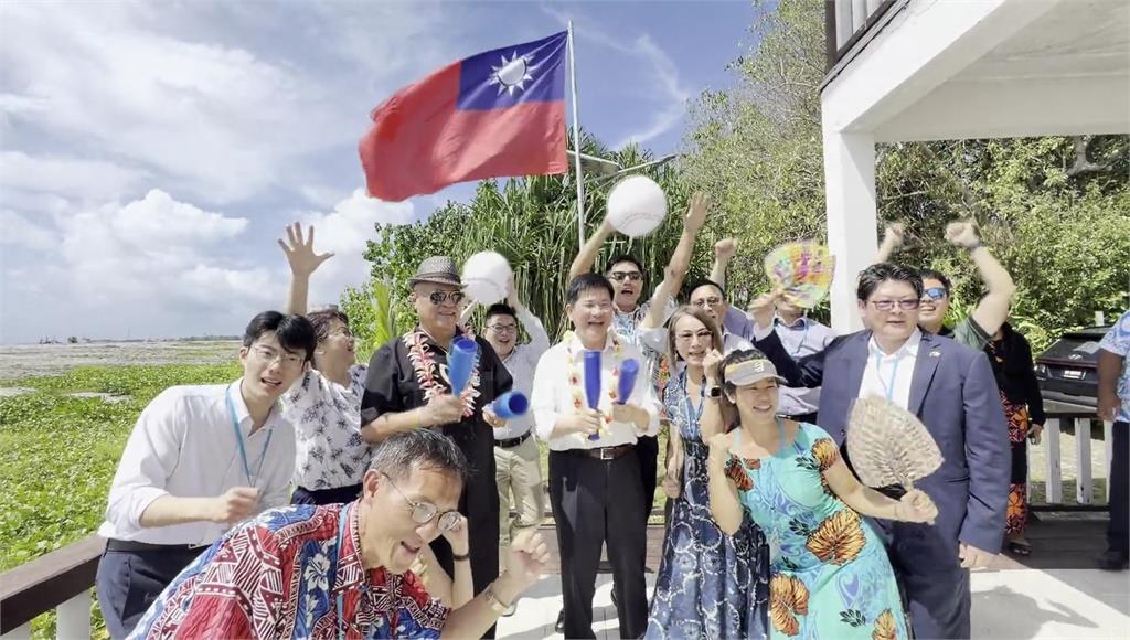 應援不缺席！林佳龍與友邦吐瓦魯總理拍影片 力挺中華隊