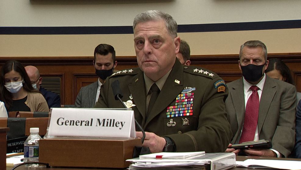 美軍參謀首長聯席會議主席麥利。圖／翻攝自AP Direct（資料畫面）
