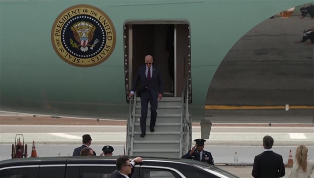 美國總統拜登已飛抵舊金山，準備展開拜習會。圖／美聯社、CNN