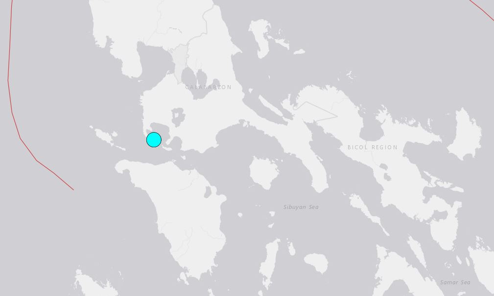 馬尼拉發生規模6.3地震。圖／翻攝自USGS官網
