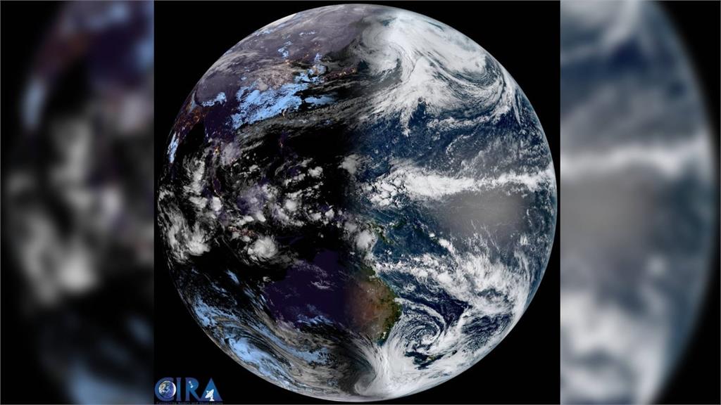 鄭明典說明，今天是春分，太陽直射點即將由南半球回到北半球。圖／翻攝自RAMMB/Himawari-8 Imagery