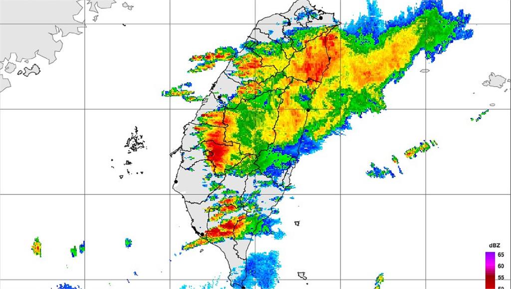 受到鋒面影響，全台多縣市有短延時強降雨。圖／氣象局提供