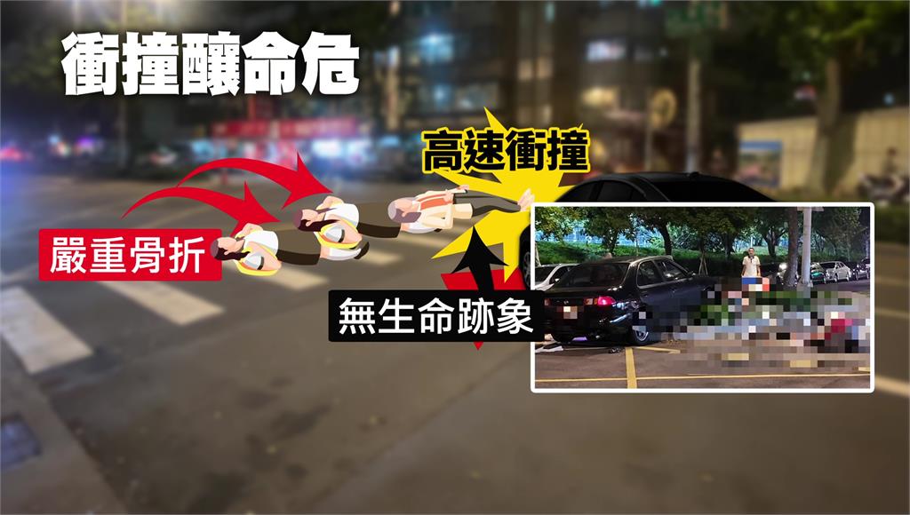 台北市士林區晚上7點發生一起嚴重車禍，造成1死2傷。圖／台視新聞