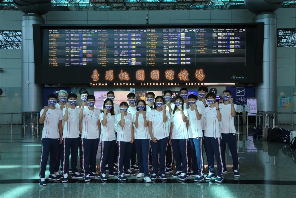 台灣首批代表團赴美國備戰伯明罕世運會。圖／體育暑提供