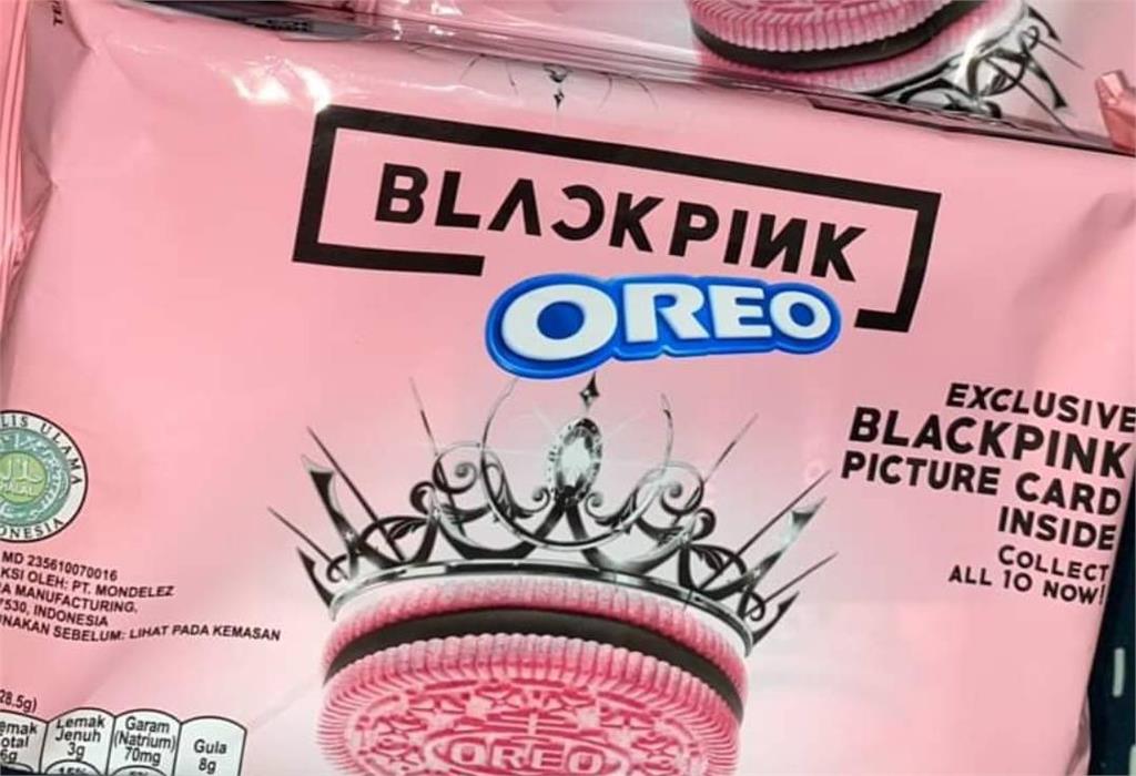 OREO與BLACKPINK發布聯名餅乾。圖／Twitter@BBU_BLACKPINK