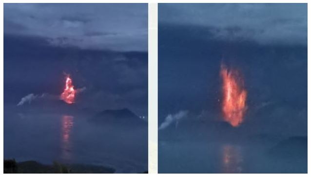 菲律賓首都馬尼拉南方65公里的塔爾火山（Taal）爆發。圖：翻攝菲律賓火山及地震研究所