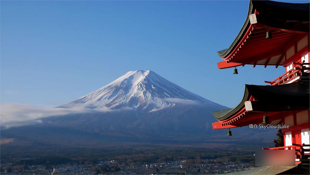 往年冬天，富士山山頂都會覆上一圈厚厚白雪，美得令人屏息。圖：翻攝自SkyCloudLake