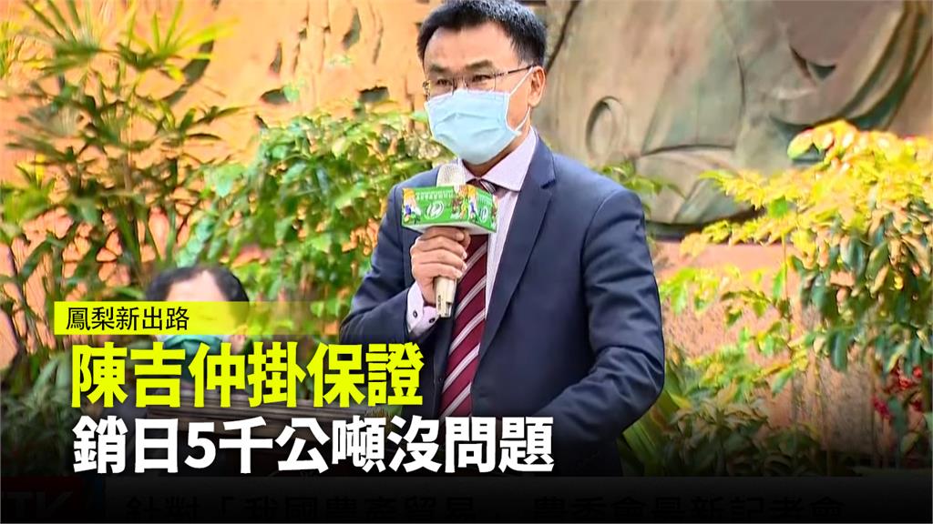 農委會主委陳吉仲召開記者會，喊話外銷日本5000公噸都沒問題。圖：台視新聞