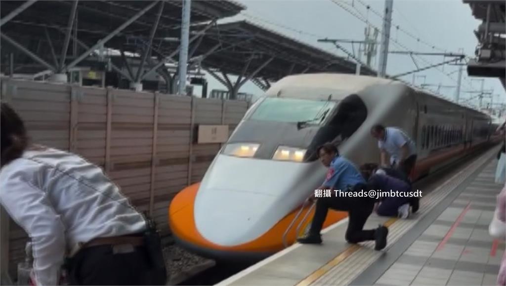 疑身體不適...台南高鐵站女絆倒落軌 進站列車緊急煞停