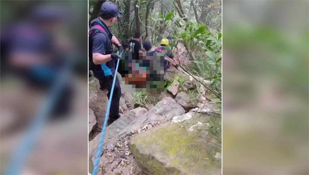 苗栗仙山發生一婦人滑落50米深谷喪命。圖／台視新聞
