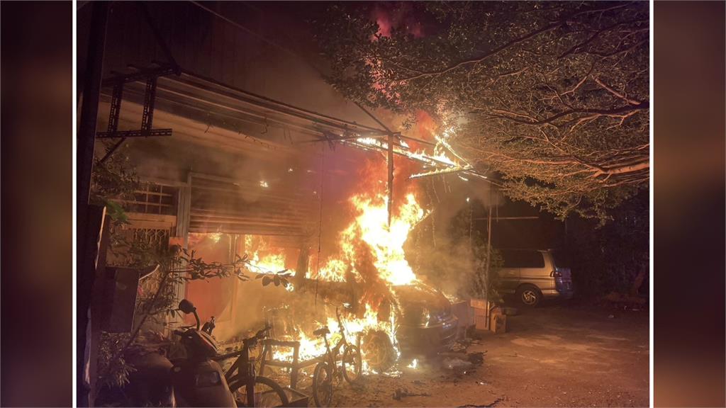台中前租客倒車撞民宅釀火警 女屋主送醫後仍宣告不治