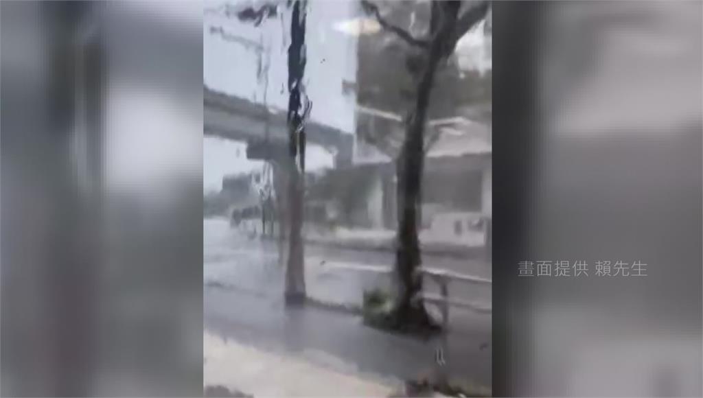 遊沖繩遇颱風，一家四口多留2天。圖／賴先生提供