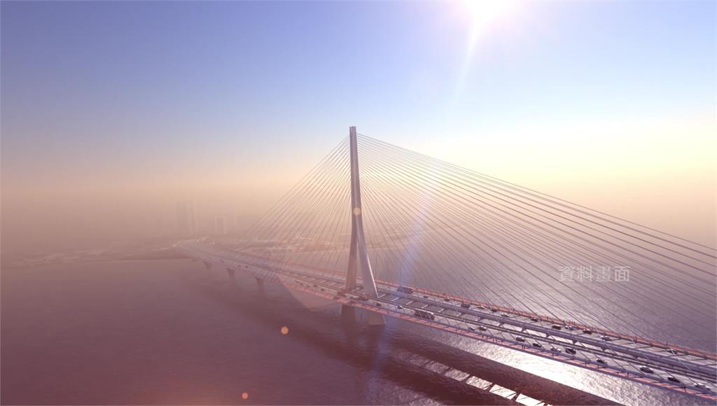 淡江大橋全體工程預估在2024年9月完工，其中八里端主線先行在晚間10點通車。圖／台視新聞（資料畫面）