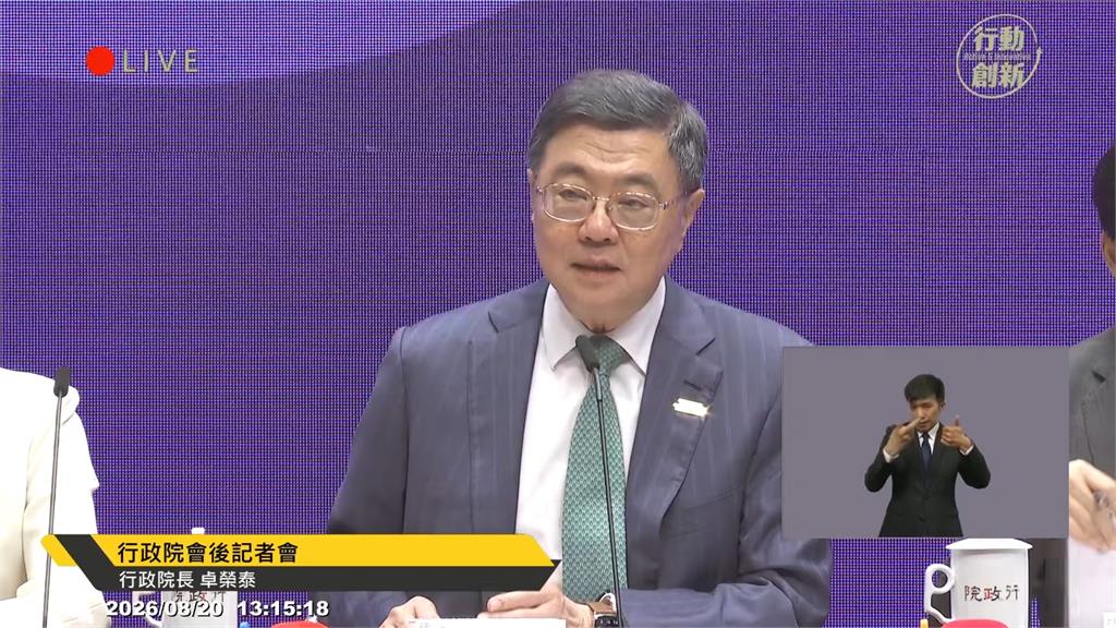 稱不副署是行政院長勇氣與義務 卓揆：若無否決權恐成「在野獨裁」