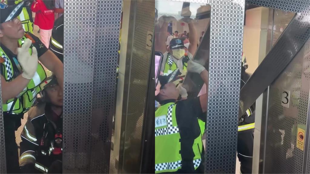 桃機電梯故障！23人受困近1小時 第一視角畫面曝