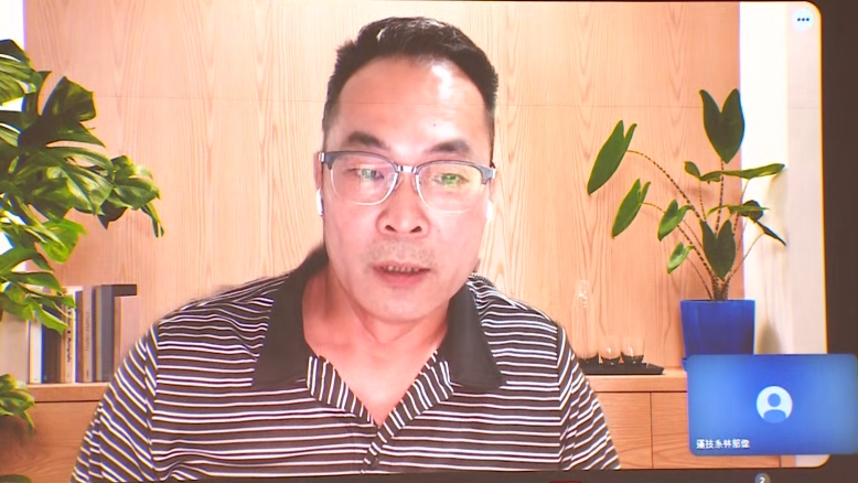 台師大運動競技系主任鄭景峰，透過視訊會議進行說明會。圖／台視新聞