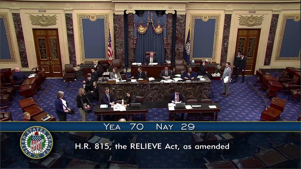 美國參議院通過援外法案。圖／路透社、CNN