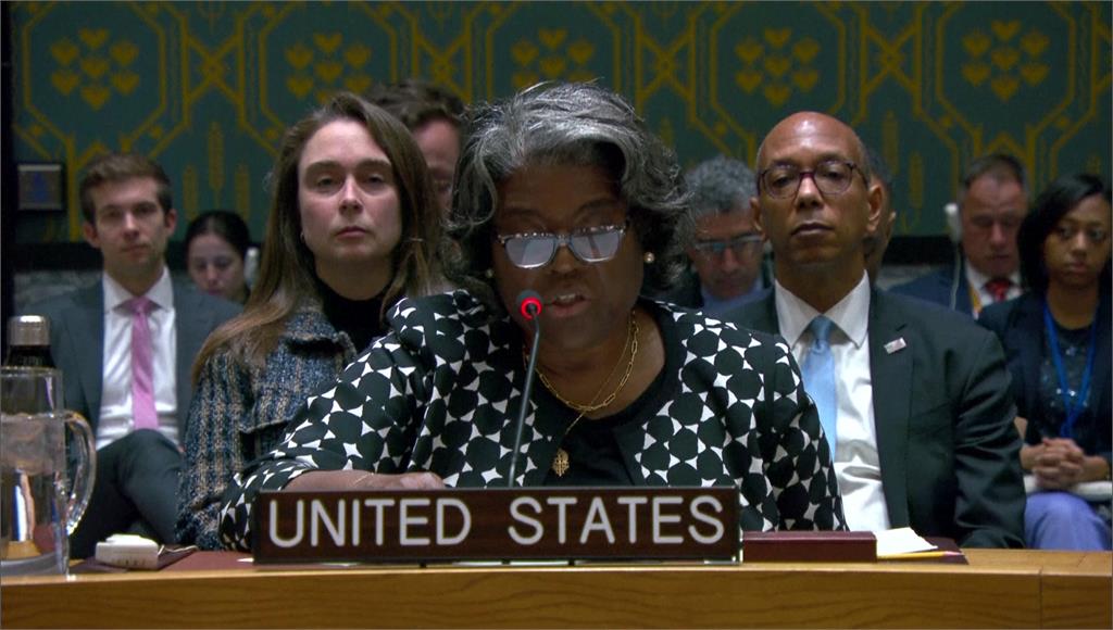 美國第三度否決聯合國安全理事會有關以哈人道停火的要求。圖／美聯社