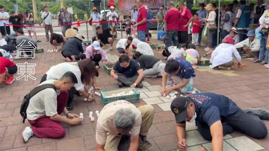 台東聖安宮立蛋競賽 冠軍立34顆抱走2萬獎金