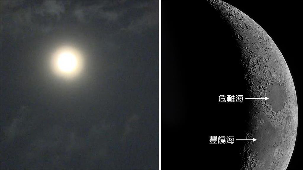 昨天是「國際月球日」，台北天文館週六開放民眾使用望遠鏡觀賞月球表面地形。圖／台視新聞（資料畫面）、台北天文館提供
