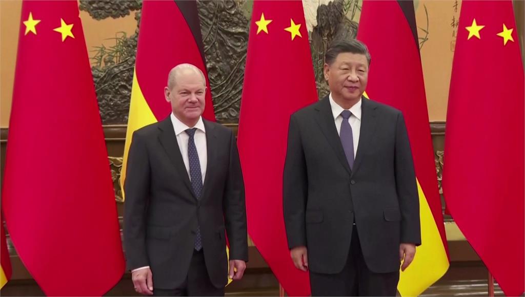 德國總理蕭茲上任首訪中國。圖／路透社、CNN