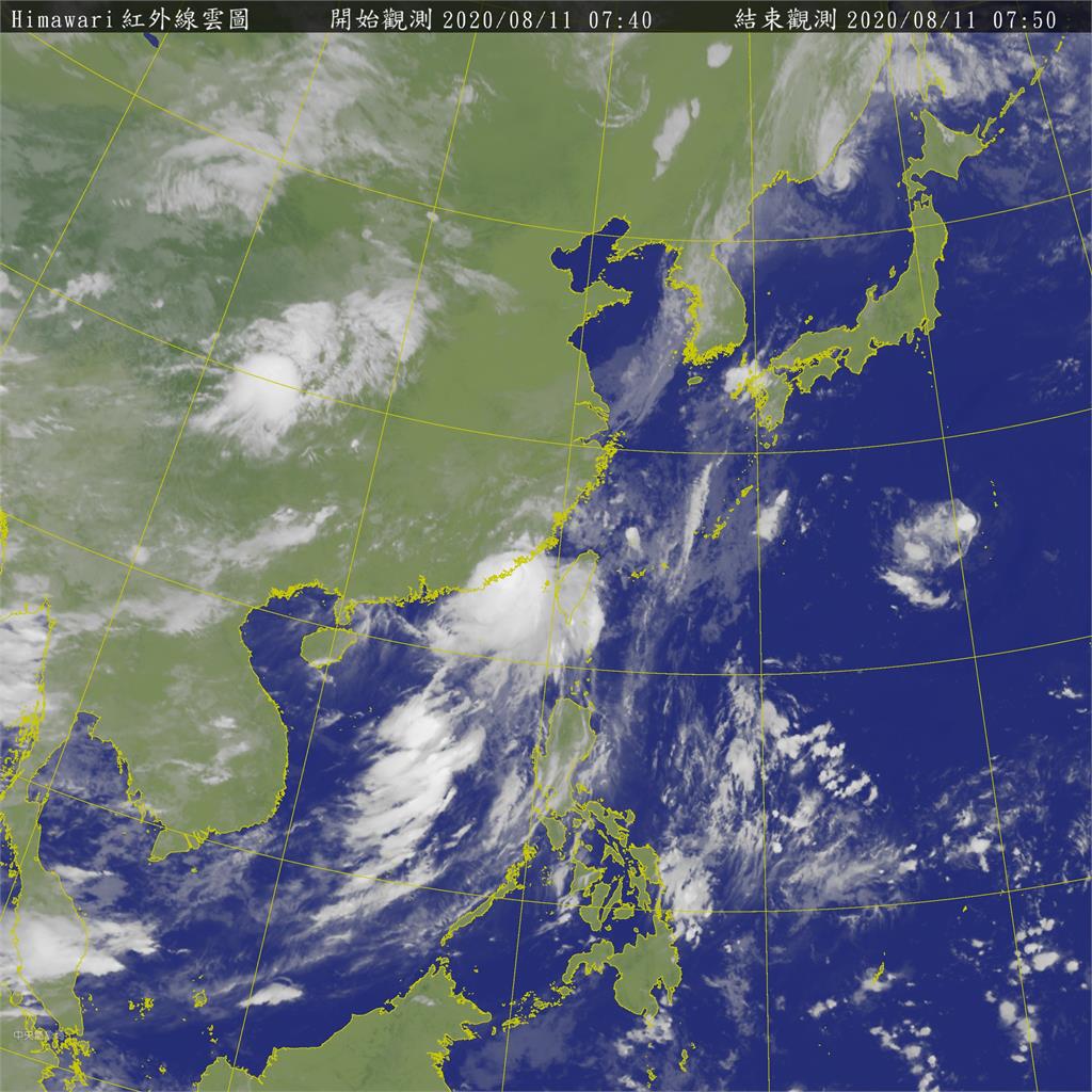 颱風米克拉中心今天7時在中國福建沿海登陸。圖：翻攝自中央氣象局