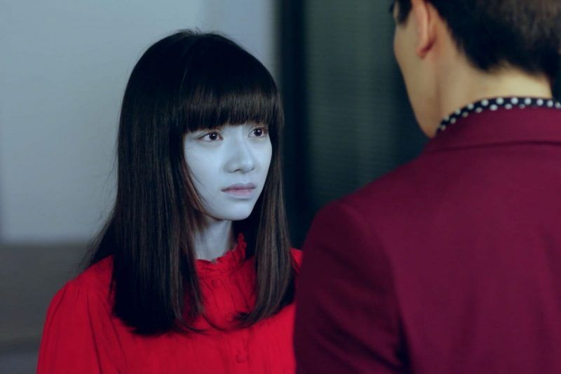 姚愛甯在《天巡者》飾演的女鬼，癡情愛上張洛偍飾演的歐陽凱。圖：台視