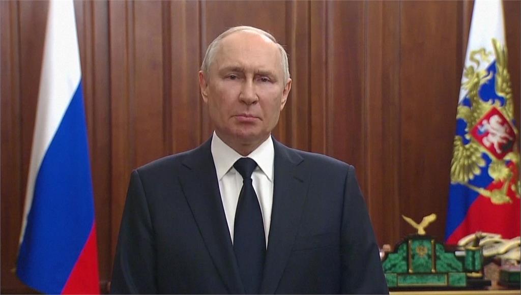 俄羅斯總統普亭首度公開談華格納傭兵集團叛變一事。圖／中央社、路透社