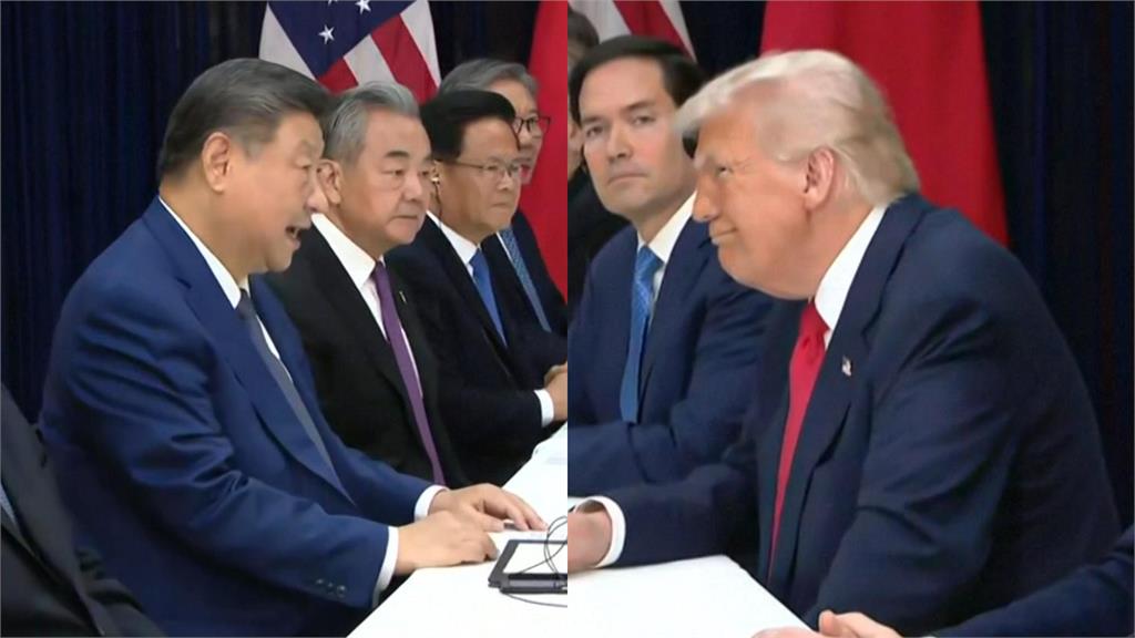 川習會結束！川普緊握習近平雙手「講悄悄話」 習飛慶州出席APEC