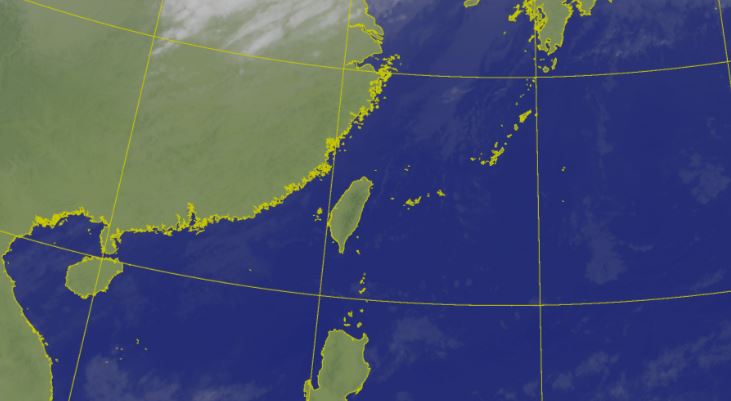 今晚起鋒面接近，北台灣轉雨。圖／中央氣象署提供