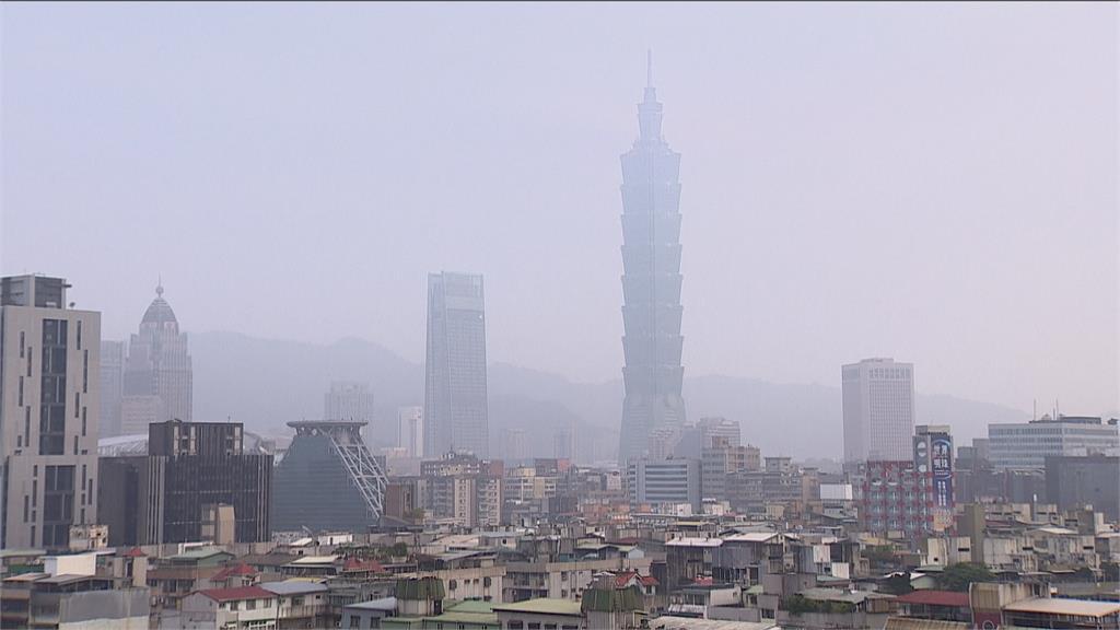 受中國霾害影響，台灣多地空氣品質亮橘燈。圖／台視新聞（資料畫面）