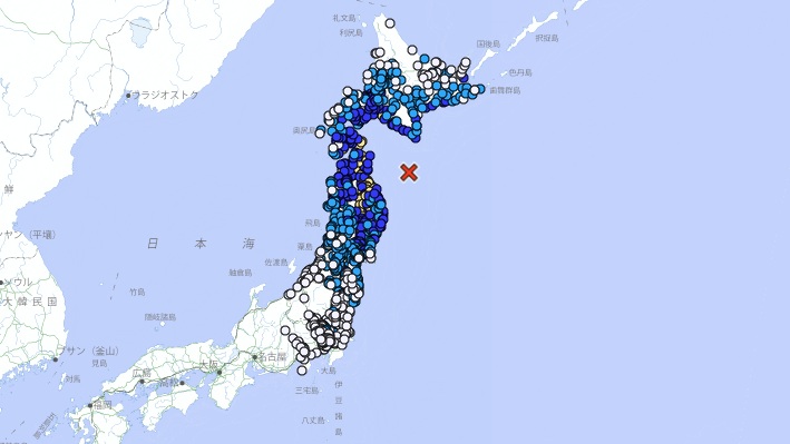 40分鐘內連4震襲日本青森！氣象廳：不屬「後發地震注意情報」對象