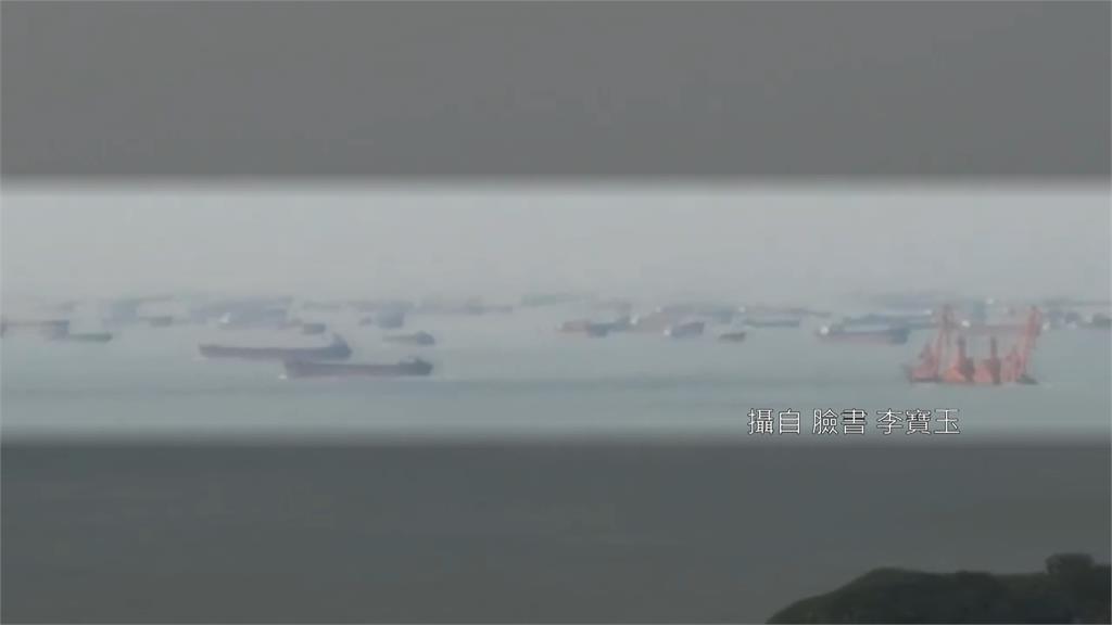 200艘中國漁船昨（25）日幾乎包圍馬祖南竿島。圖：李寶生 攝