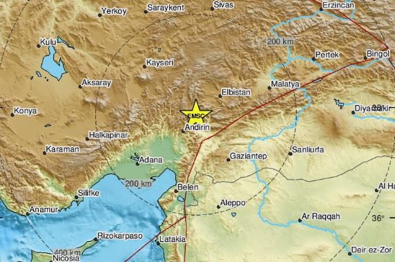 土耳其又發生規模5.0地震。圖／翻攝自 EMSC