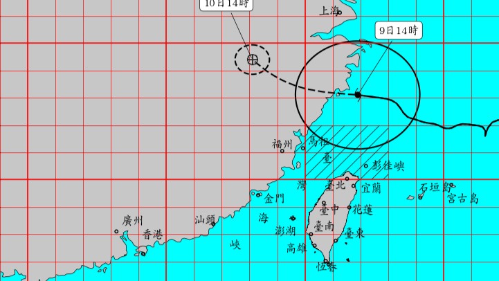 白海豚逐漸西移！今晚登陸浙江　中南部未來一週雨勢不斷