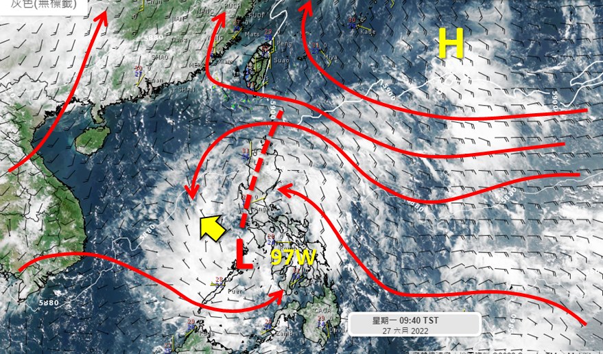 今年第3號颱風「芙蓉」預估週五形成。圖／翻攝自Facebook@caterlanse