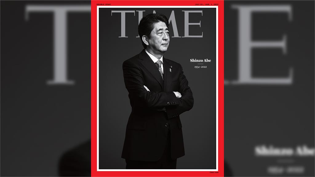 時代雜誌以安倍晉三的逝去作為封面專題報導。圖／翻攝自Twitter@TIME