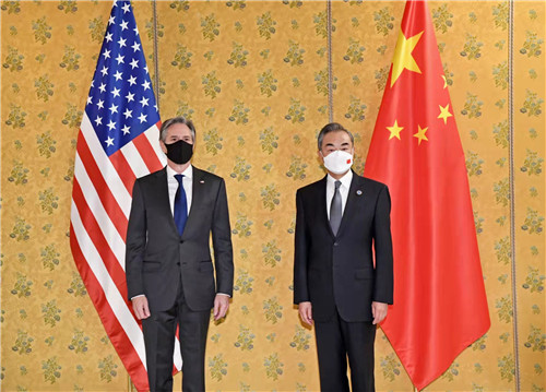 美國國務卿布林肯與中國外交部長王毅會面。圖／翻攝自中國外交部官網