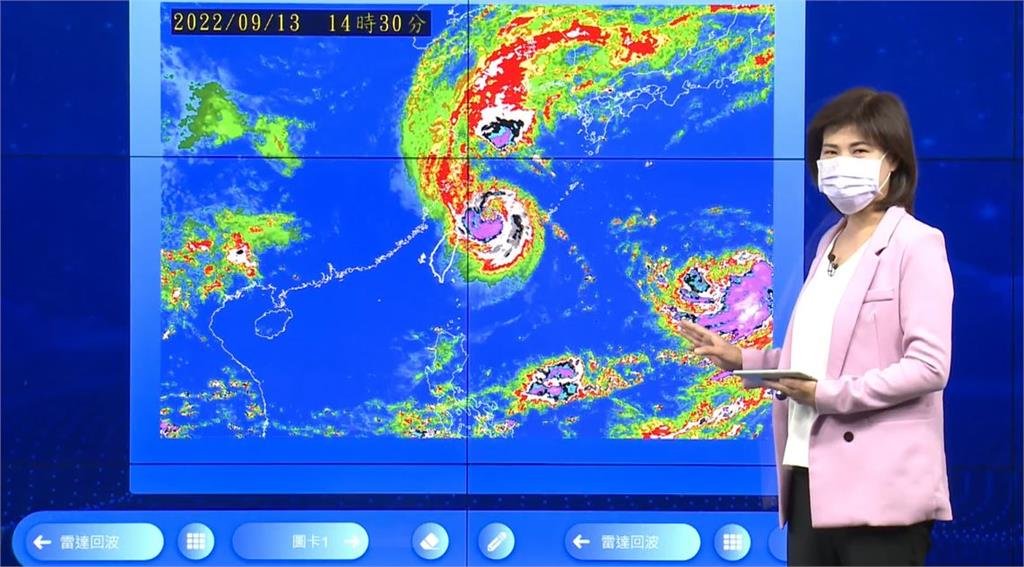 氣象局召開最後一場梅花颱風警報記者會。圖／台視新聞